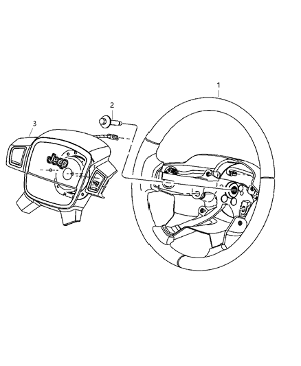 New 2008-2010 Fits Chrysler Grand Cherokee Wheel-Steering - Part # 1KQ421J3AA