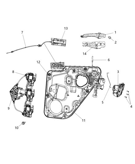 New 2011 Fits Chrysler Grand Cherokee Rear Door Window Regulator Motor - Part # 68079284AA
