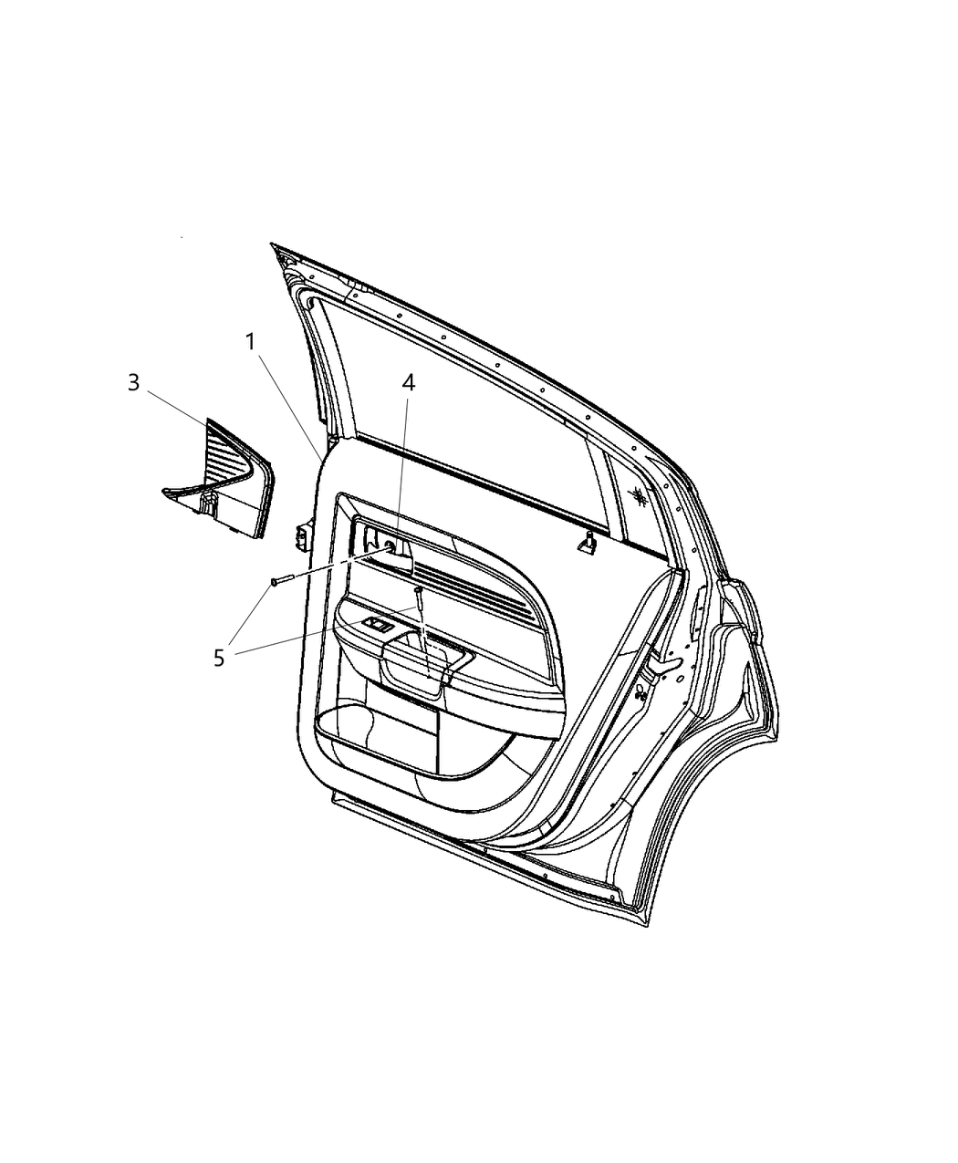 Bezel Rear Door Flag