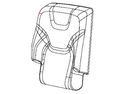 New 2015-2016 Fits Chrysler Grand Cherokee Rear Seat Back Cover Left - Part # 5RA81LC5AD