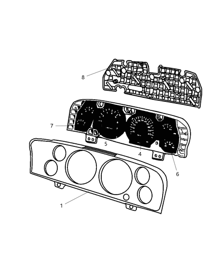 New 2000 Fits Chrysler Grand Cherokee Speedo Miles Primary Kilos - Part # 5015438AA