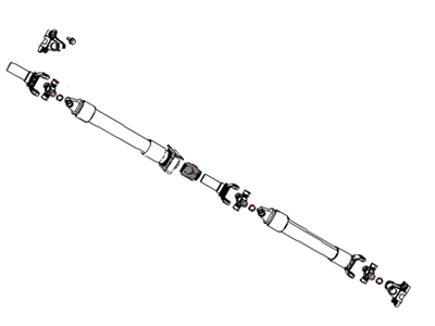 New 2010-2012 Fits Chrysler 3500, 4500, 5500 Rear Drive Shaft - Part # 52123356AC