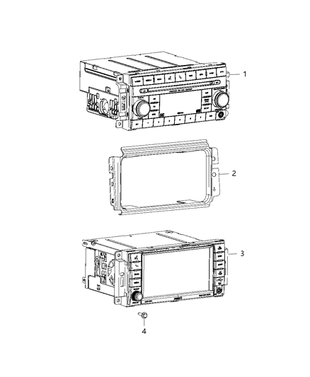 New 2014-2015 Fits Chrysler Caliber, Compass, Patriot Radio-Multi Media - Part # 68224863AA