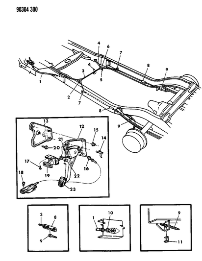 Hook, Parking Brake Inter. Cable Adj.