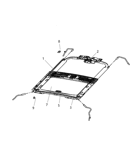 New 2008 Fits Chrysler Pacifica Sunshade-Sunroof - Part # 1HW06DW1AA