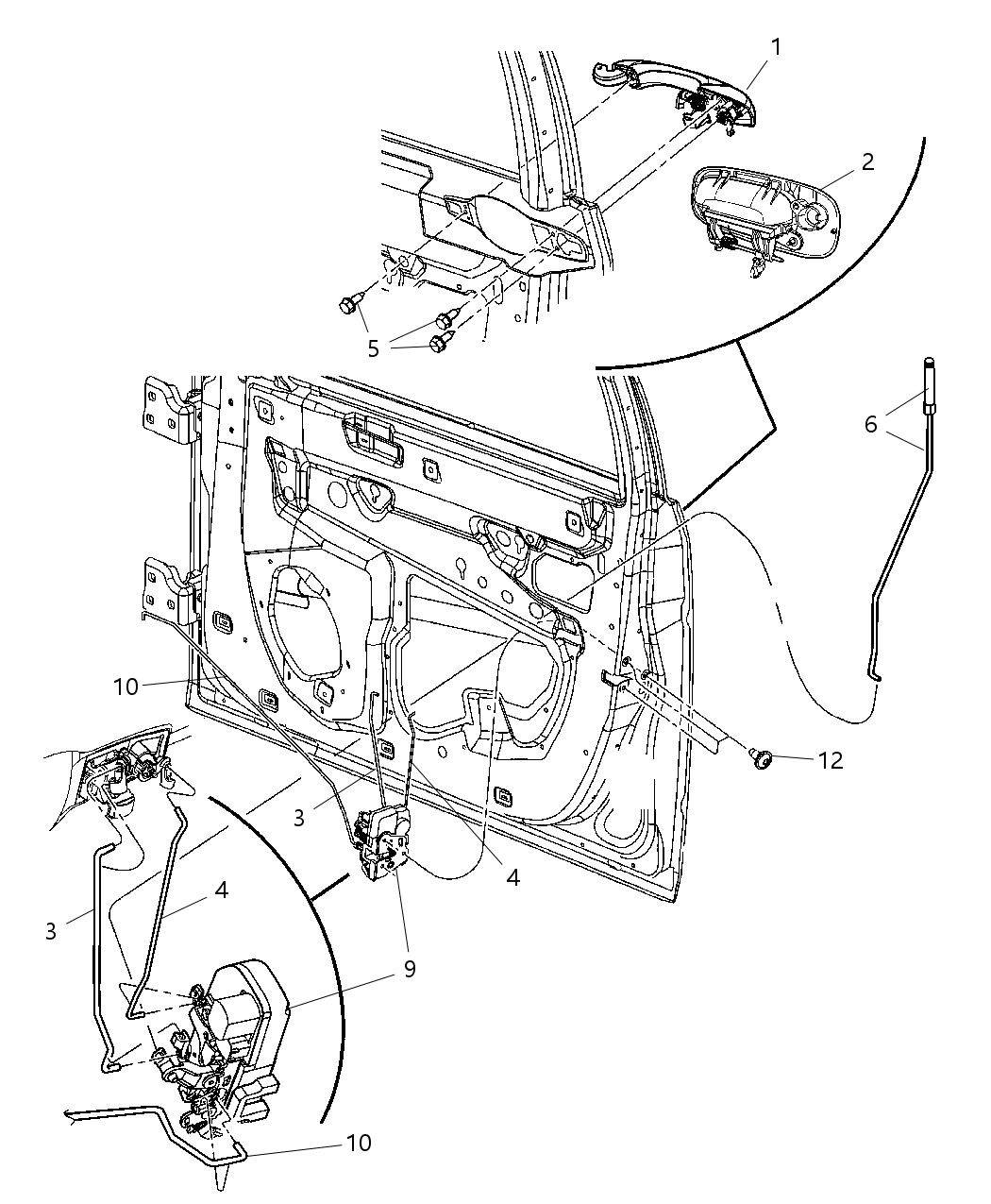 Knob And Link Door Latch
