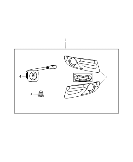 New 2007 Fits Chrysler Grand Caravan, Town & Country Bezel-Fog - Part # 5166487AA