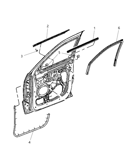 Weatherstrip Front Door Belt Inner Inner