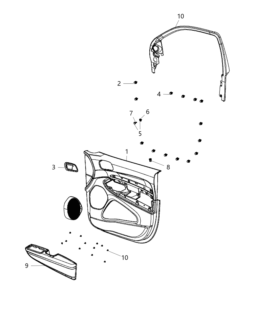 Armrest Front Door Trim