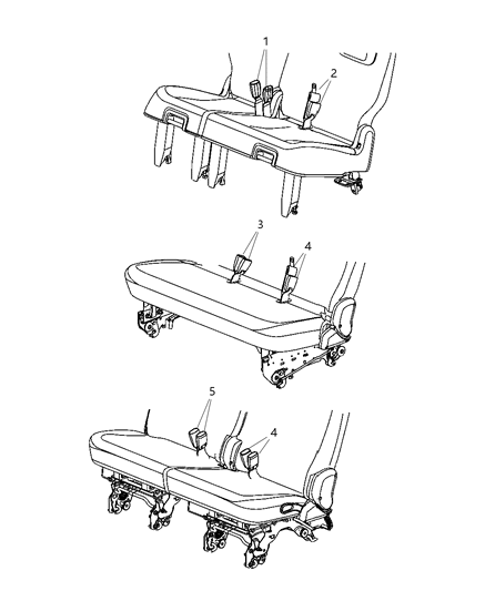 Seat Belt 3 Passenger Inner