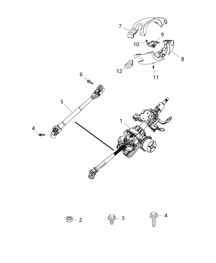 New 2015-2016 Fits Chrysler Renegade Column-Steering - Part # 68312322AA