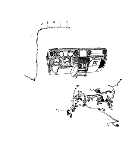 New 2020 Fits Chrysler Wrangler Instrument Panel - Part # 68413001AE