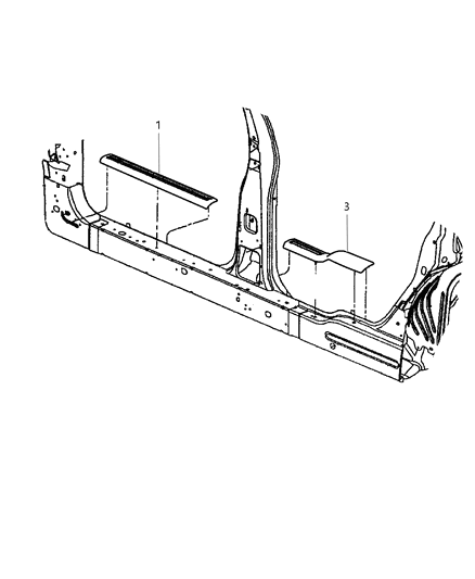 Chrysler - Plate Scuff Rear - Part # LL68XDVAE