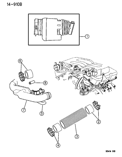 Hose, Air Cleaner To Plenum