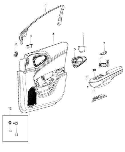 Armrest Front Door Trim