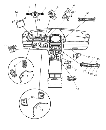 New 2005-2007 Fits Chrysler Grand Cherokee Switch-2 Gang - Part # 56010668AE