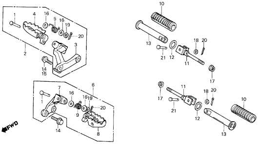 Washer, Pillion Step