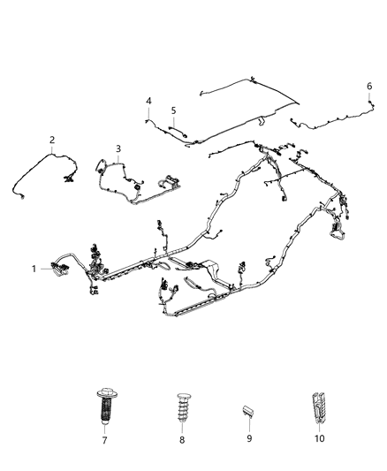 New 2014 Fits Chrysler Grand Cherokee Wiring-Body - Part # 68144750AD