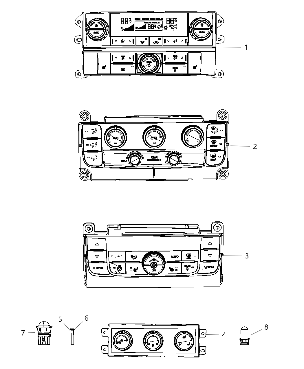 Control A/C And Heater - Aux