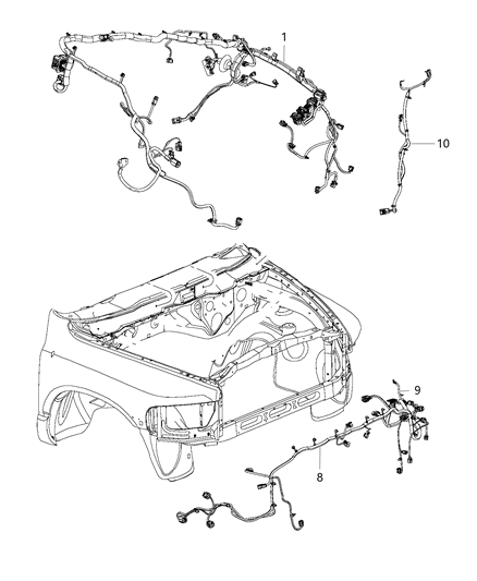New 2018 Fits Chrysler 1500 Wiring-Dash - Part # 68342357AB