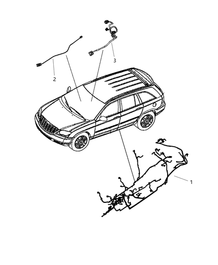 New 2005-2008 Fits Chrysler Pacifica Wiring-Console - Part # 4868977AA