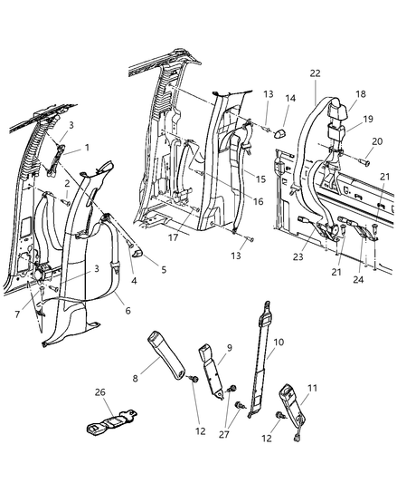 Cover Seat Belt Turning Loop