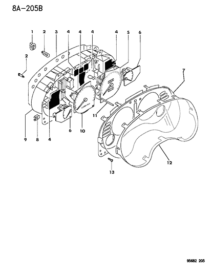 Mopar - 1995 2000 Fits Chrysler Avenger Gauge Temperature & Oil # - Part # MR149302