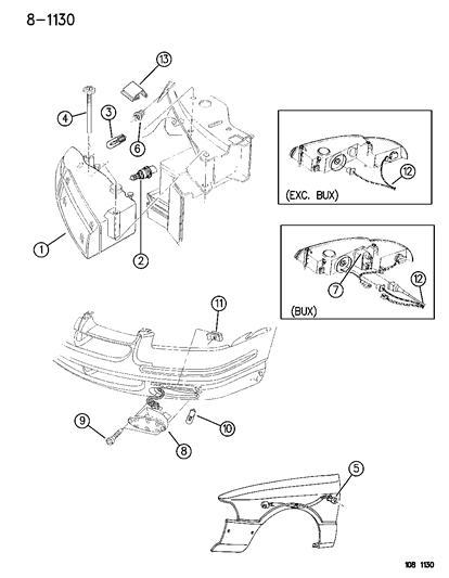 Clip, Cover,W/O Fog Lamps Attaching