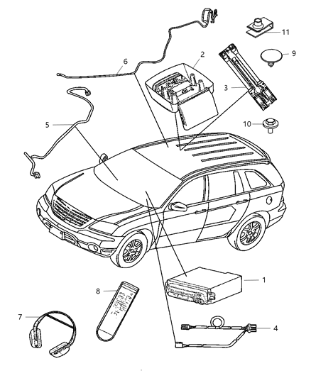 New 2007-2008 Fits Chrysler Pacifica Wiring-Dvd Jumper - Part # 4869090AC