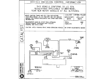 New 2002 Fits Chrysler Neon Label-Emission - Part # 4668945AA