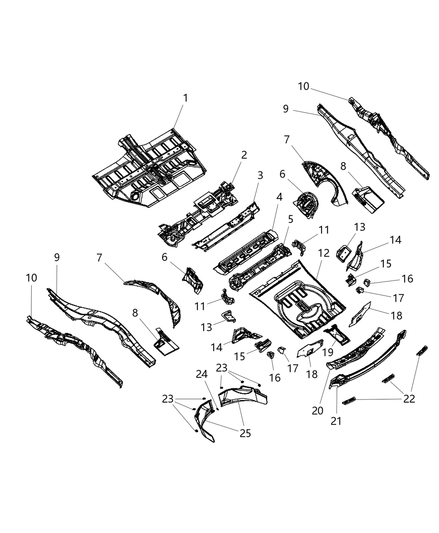 Reinforcement Rear Rail Rear