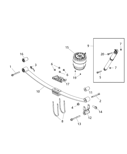New 2014-2018 Fits Chrysler 3500, 4500, 5500 Rear Leaf Spring - Part # 68106104AC