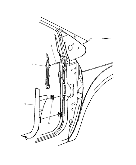 New 2004 Fits Chrysler Grand Caravan, Town & Country Molding-Cowl Trim - Part # RS20ZJ3AE