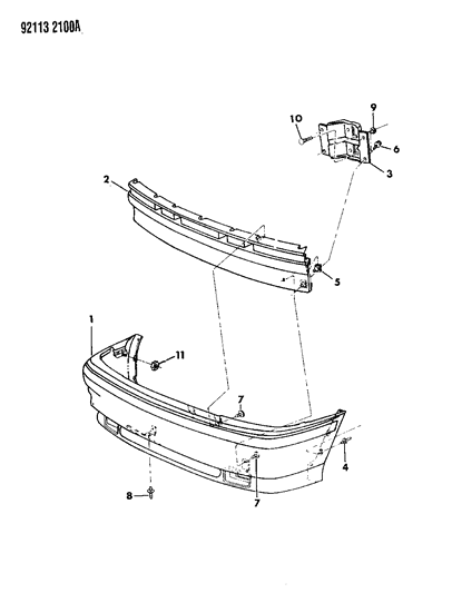 Bracket, Support To Bumper Reinforcement, Right