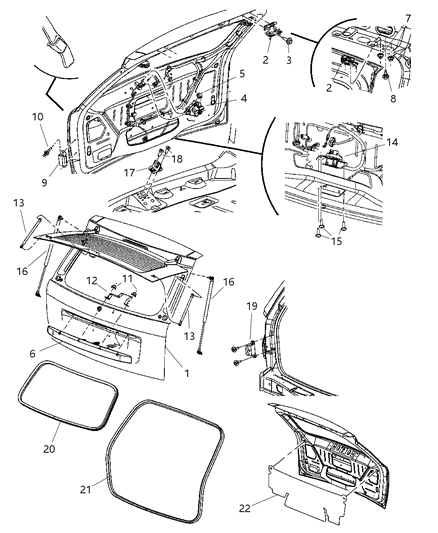New 2007 Fits Chrysler Grand Cherokee Handle-Liftgate - Part # 1FV92BJTAA