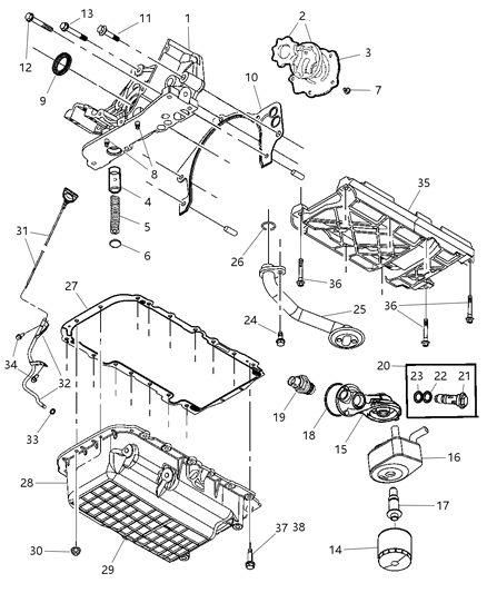 New 2004 Fits Chrysler Pacifica Pan-Oil - Part # 4792662AB