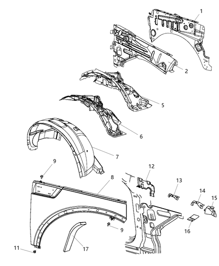 Bracket Fender Front Carrier Mounting