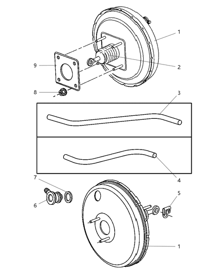 Hose Brake Booster Vacuum