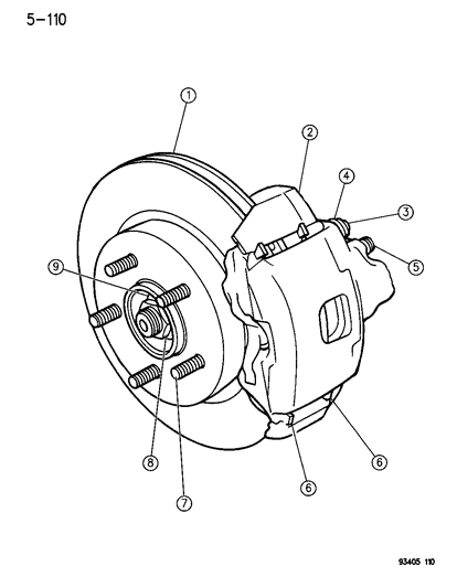 Shoe, Lining & Clip Package, Front Brake 1993-4
