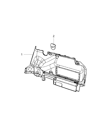 New 2009-2017 Fits Chrysler Patriot Panel-Quarter Trim - Part # 1BP84DK2AK