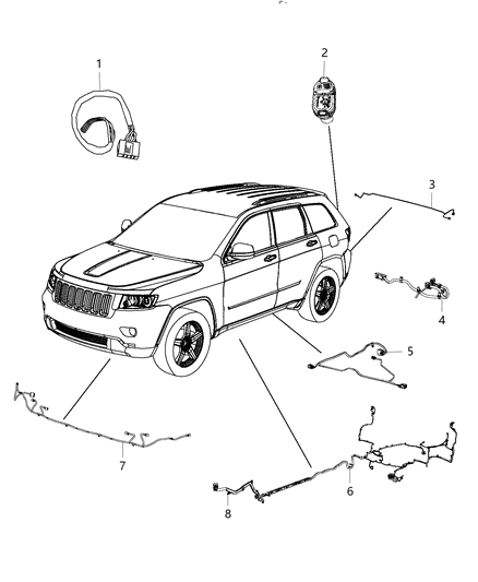 New 2015 Fits Chrysler Grand Cherokee Wiring-Underbody - Part # 68231175AC