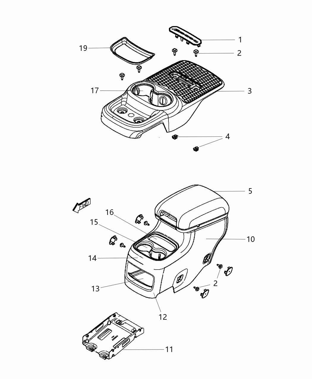 Console Floor Rear