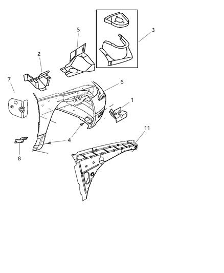 New 2005-2008 Fits Chrysler Pacifica Tower-Front Suspension - Part # 5093802AD