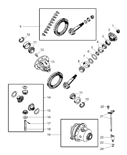 New 2005-2010 Fits Chrysler Grand Cherokee Ring-Differential Bearing - Part # 52111235AA