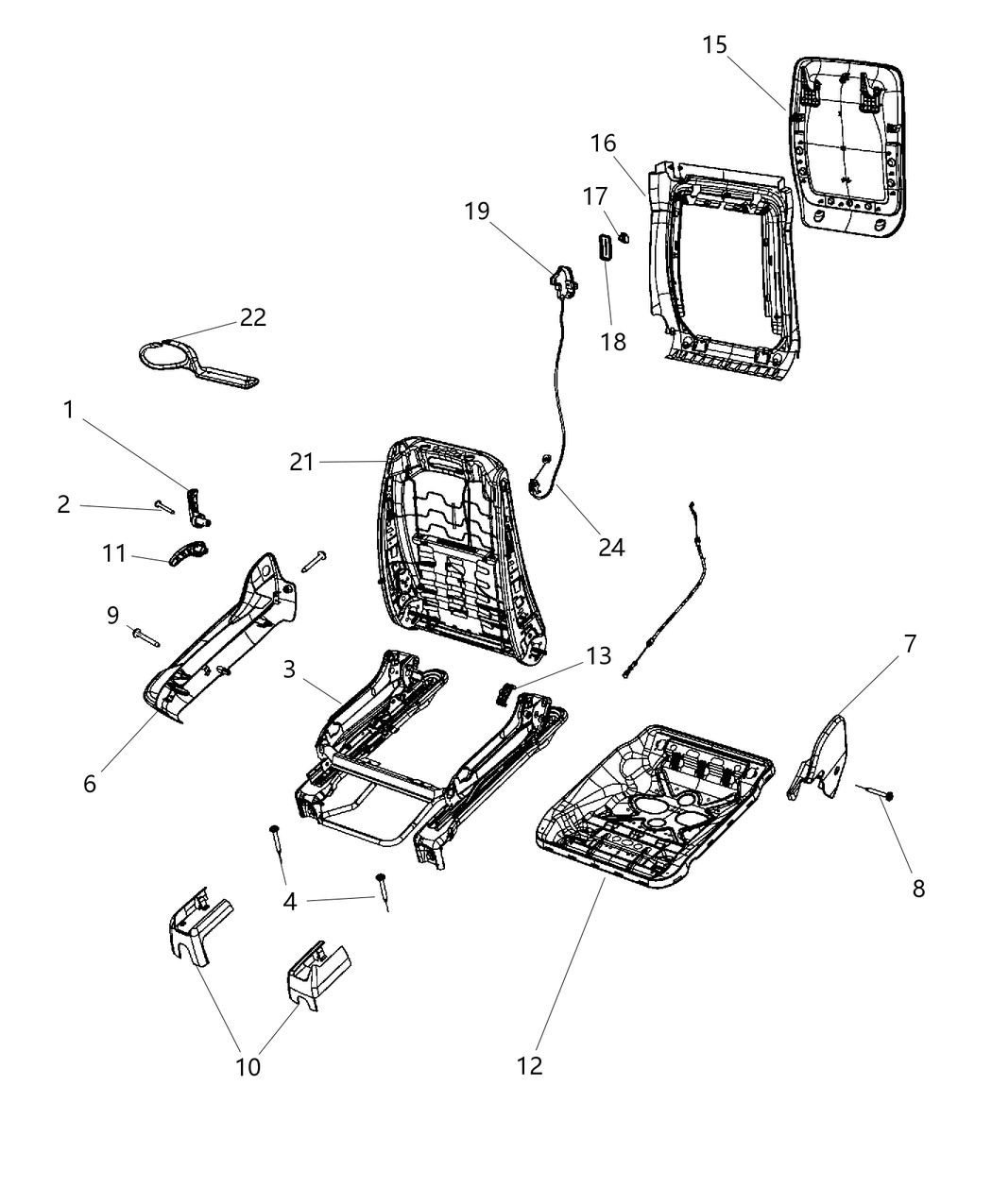 Frame Front Seat Back