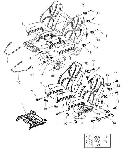 Adjuster Manual Seat Passenger Inboard