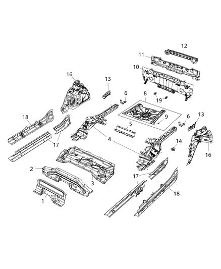 New 2015-2018 Fits Chrysler Renegade Rail-Rear - Part # 68267599AA