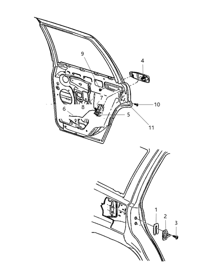 New 2005-2006 Fits Chrysler Grand Cherokee Handle-Exterior Door - Part # 5HS57AJCAI