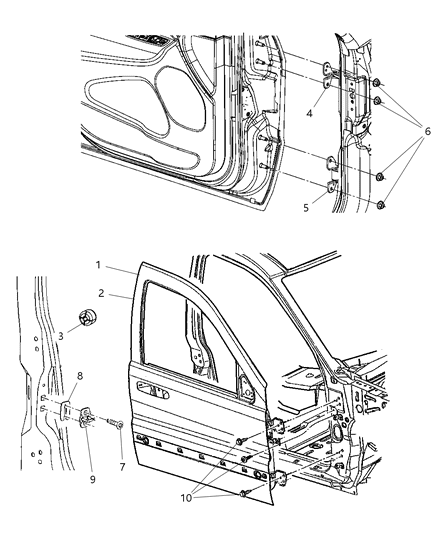 New 1998-2004 Fits Chrysler Concorde, Intrepid, LHS, New Yorker Shim-Door Latch Striker - Part # 4520289AB