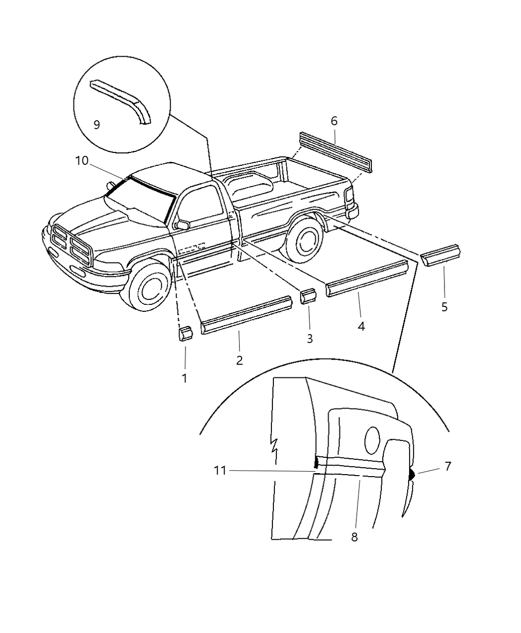 Molding Box Side Panel Rear